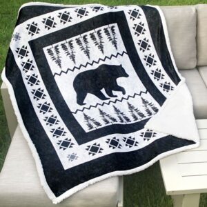 Bear Pines Sherpa Throw by Cabin Fever