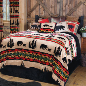 Bear Trails Black Coverlet Set by Carstens