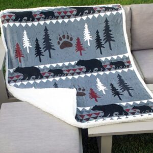 Bear Valley Sherpa Throw by Cabin Fever