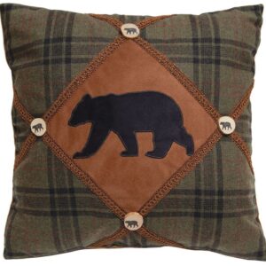 Bear and Button Pillow