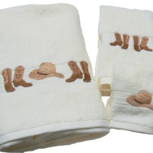Boots & Hat Ivory Towel Collection