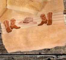 Boots & Hat Gold Towel Collection - Image 2