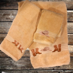 Boots & Hat Gold Towel Collection