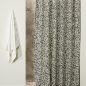 Bouvier Black Shower Curtain - Leaf