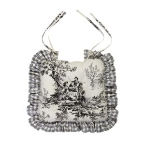 Bouvier Black Chair Pads Ruffled