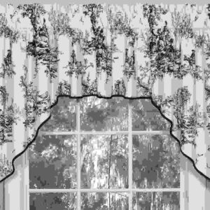 Bouvier Black Valance - Tailored Swag