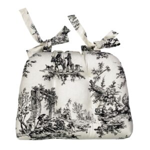 Bouvier Black Chair Pads Toile