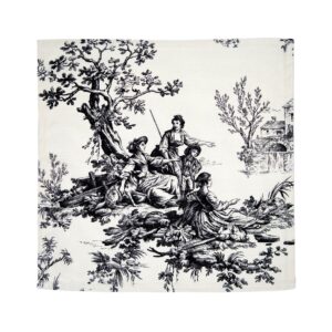 Bouvier Black Napkins Toile
