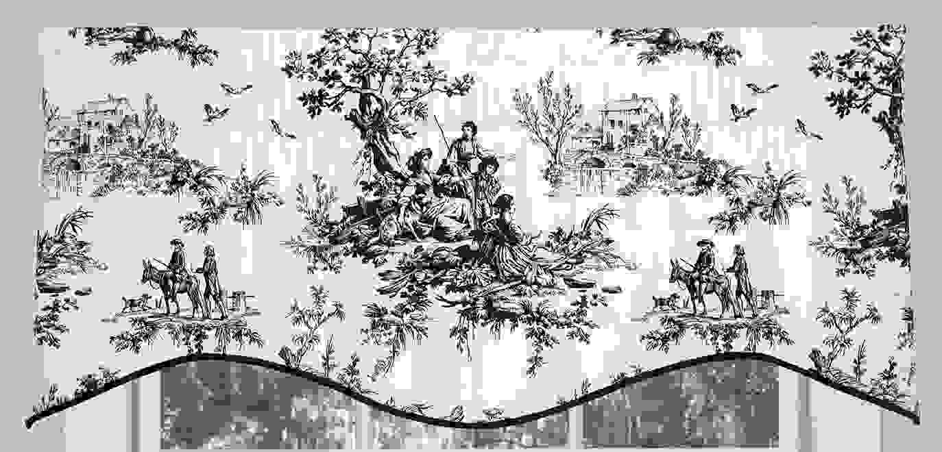 Bouvier Black Valance - Winston Toile