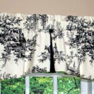 Bouvier Black Valance - Center Pleat Curtain
