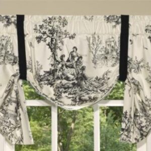 Bouvier Black Valance - Tie Up Curtain