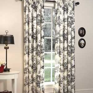 Bouvier Black Rod Pocket Curtains