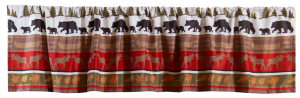Cabin and Lodge Stripe Window Valance
