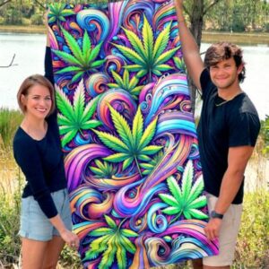 Cannabis Beach Towel by Ramatex International