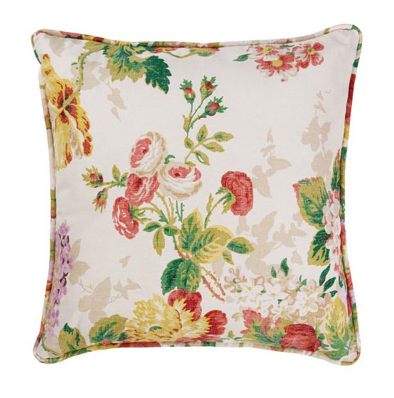 Cottage Rose Floral Square Pillow by Thomasville at Home