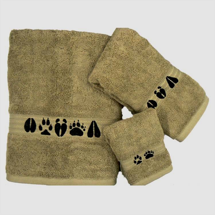 Forest Tracks Linen Towel Collection