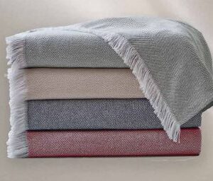 Herringbone Blanket Throw by DownTown Company