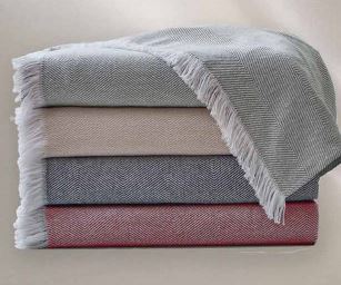 Herringbone Blanket Throw by DownTown Company