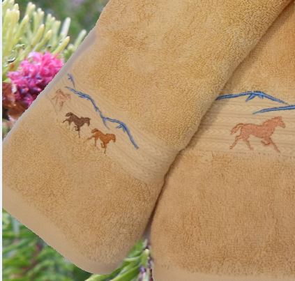 Wild Horses Gold Towel Collection - Image 3