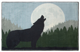Howling Wolf Accent Rug