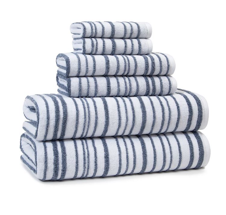 Hudson Stripe Towels by Kassatex - Image 3