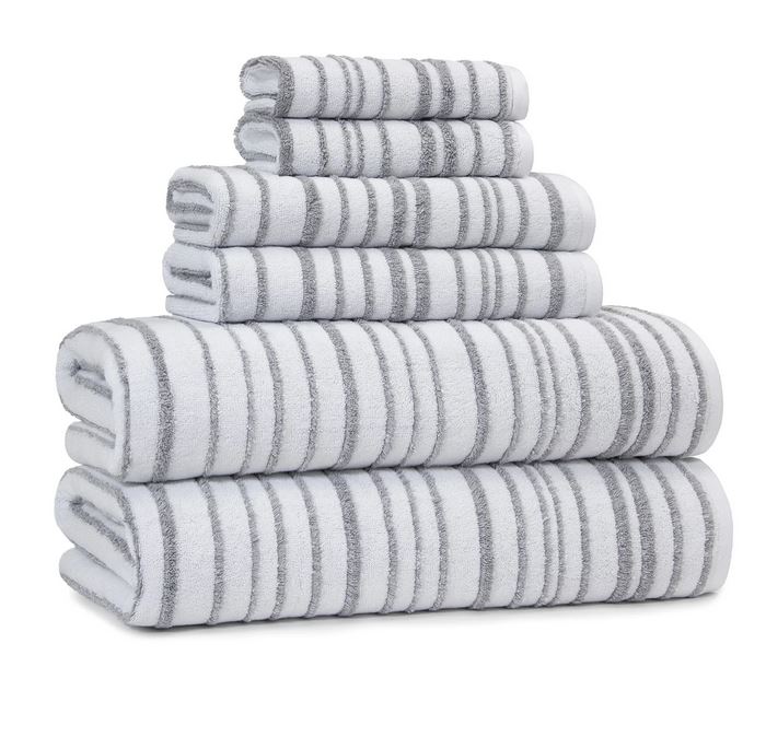 Hudson Stripe Towels by Kassatex - Image 4
