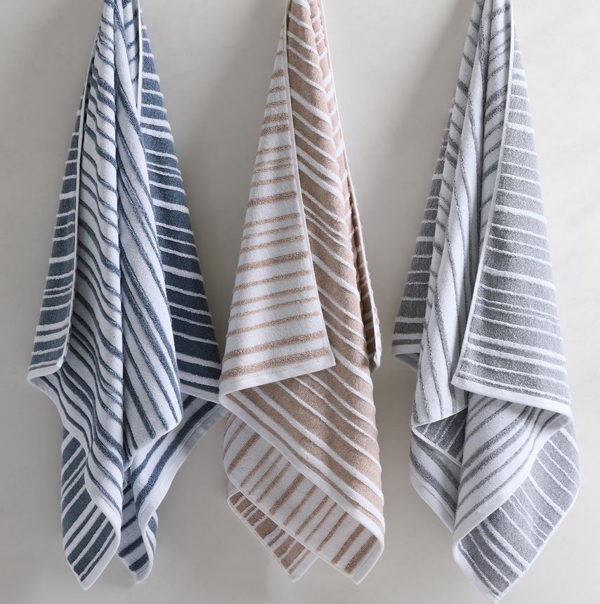 Hudson Stripe Towels by Kassatex - Image 2