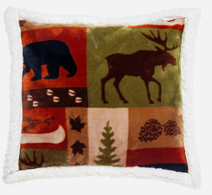 Patchwork Lodge Plush Pillow