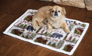 Vintage Lodge Plush Dog Blanket by Carstens