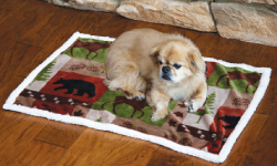 Patchwork Lodge Plush Dog Blanket by Carstens