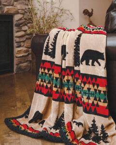 Bear Trail Plush Throw by Carstens