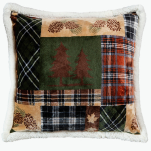 Tree Plaid Plush Pillow