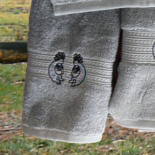 Kokopelli Alloy Grey Towel Collection - Image 3