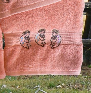 Kokopelli Wild Salmon Towel Collection - Image 2
