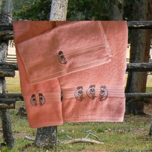 Kokopelli Wild Salmon Towel Collection
