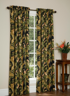 La Selva Black Rod Pocket Drapes
