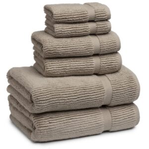 Mateo Towel Set in Marble Tan by Kassatex