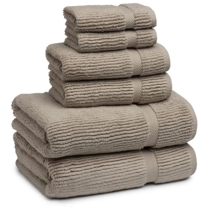 Mateo Towel Set in Marble Tan by Kassatex