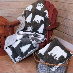 Bear Melange Twin Blanket