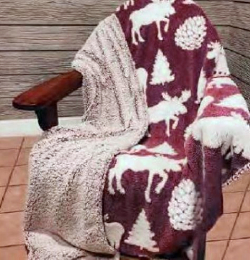 Moose Melange Twin Blanket