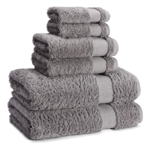Nuage Pebble Grey Towel Set by Kassatex