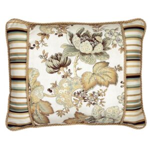 Pontoise Breakfast Pillow with Stripe Border by Thomasville at Home
