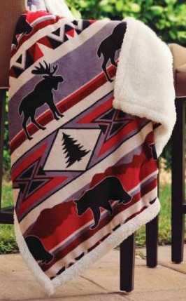 Tribal Trails Sherpa Throw by Cabin Fever