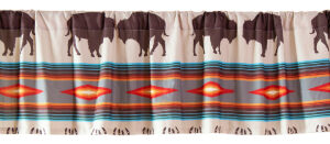 Western Stripe Window Valance