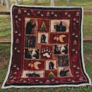 Bear Tracks Sherpa Throw by Cabin Fever